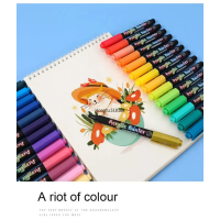 Набір акрилових маркерів GuangNa GN.7100 — 12 кольорів, для малювання, розпису, творчості