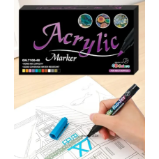 Акрилові маркери GuangNa GN.7100 48 шт — набір кольорових маркерів для малювання, декору, творчості