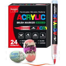 24 акрилових маркерів GuangNa GN.8101 для творчості, малювання, розпису, скетчингу