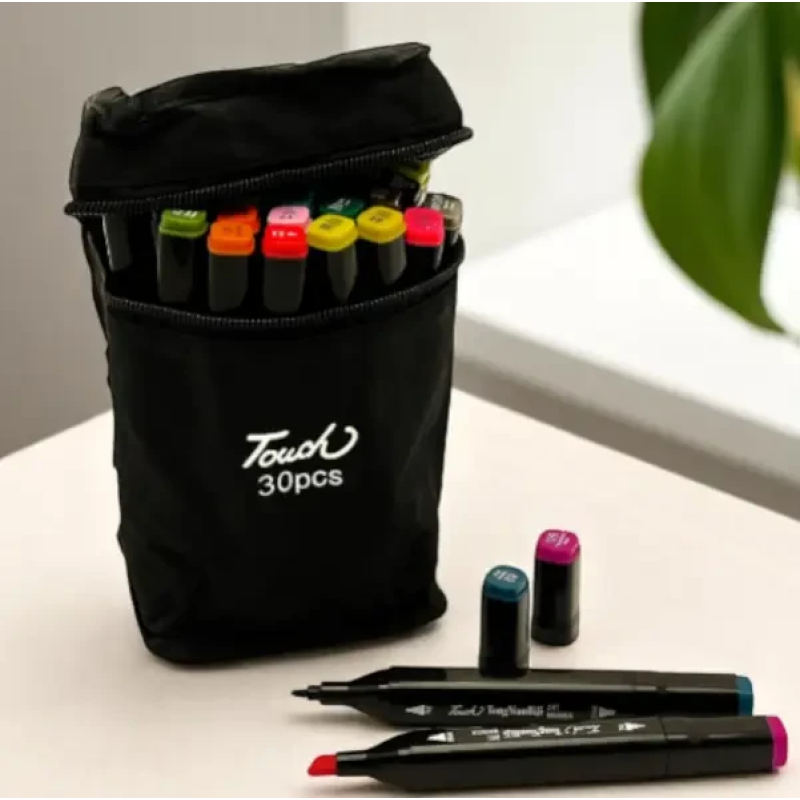 Скетч маркери двосторонні 30 кольорів | Спиртові маркери для малювання та творчості