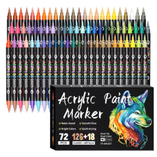 Акрилові маркери Flysea Double-Headed Dual Color 72 шт