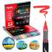 Акрилові маркери кистьові Flysea Soft Brush 12 кольорів, для паперу, тканини, дерева, скла, каменю, кераміки та пластику Акрилові маркери кистьові Flysea Soft Brush 12 кольорів, для паперу, тканини, дерева, скла, каменю, кераміки та пластику